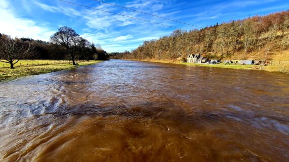 High water on the Spey Sunday 21st Feb

