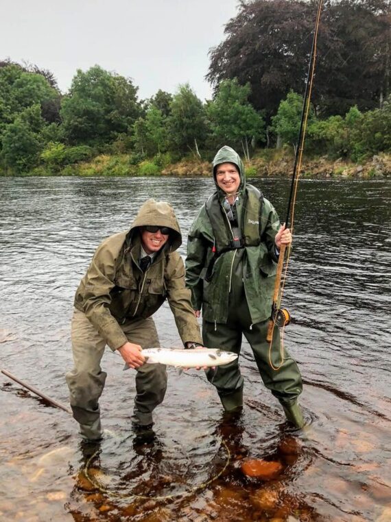Another fresh grilse to the net
