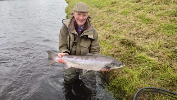Grant Morrison with Mrs Constantine’s 17lb fish from Beaufort
