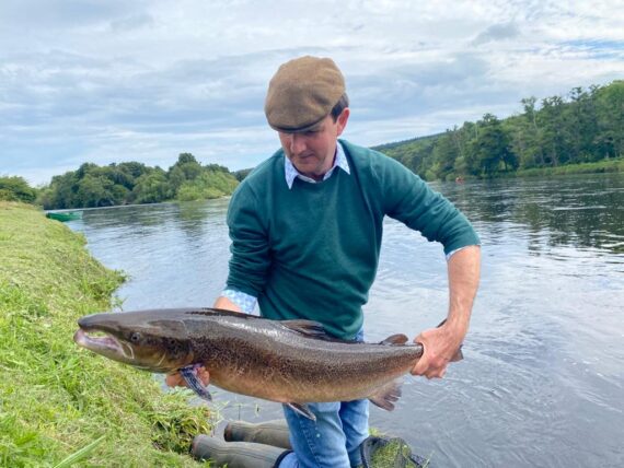 Henry Sykes with an 18lb Orton resident from Lower Cairnty
