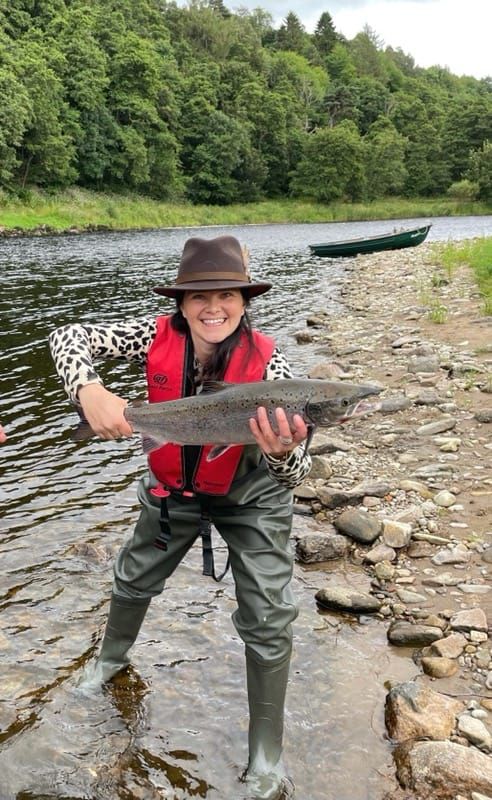 Rachel Graham with a nice fish from Red Craigs