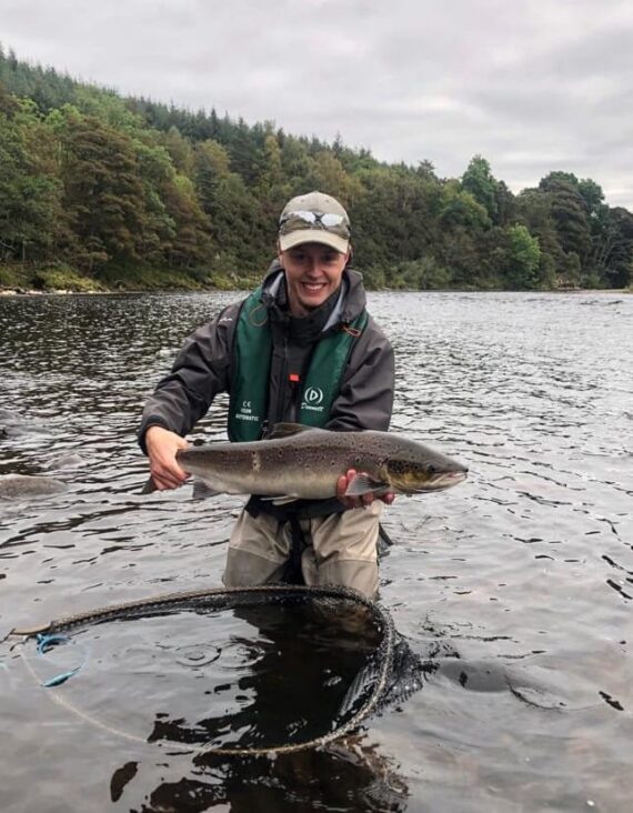 Tom Caswell with a bonny fish