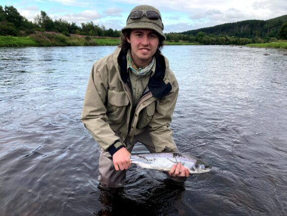 Wilf with a fresh grilse
